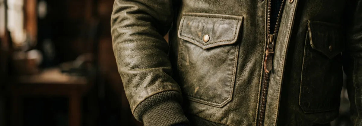 Leren Bomber Jassen voor Heren