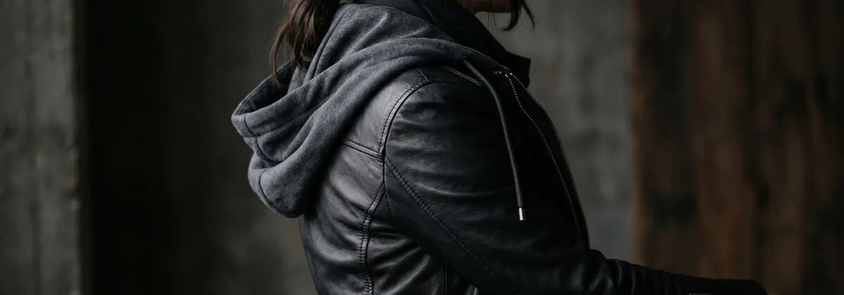 Leren Jassen met Capuchon voor Dames