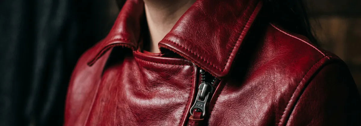 Rode Leren Jassen voor Dames