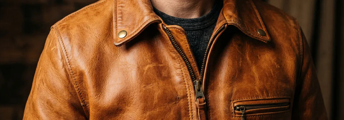 Cognac Leren Jassen voor Heren