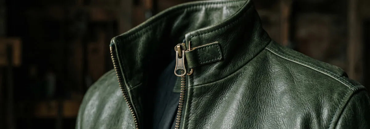 Groene Leren Jassen voor Heren